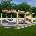 DIY Kit for Building a Pergola With Metal Brackets