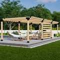 Kit to Build a Free-Standing Pergola in Middle of Yard