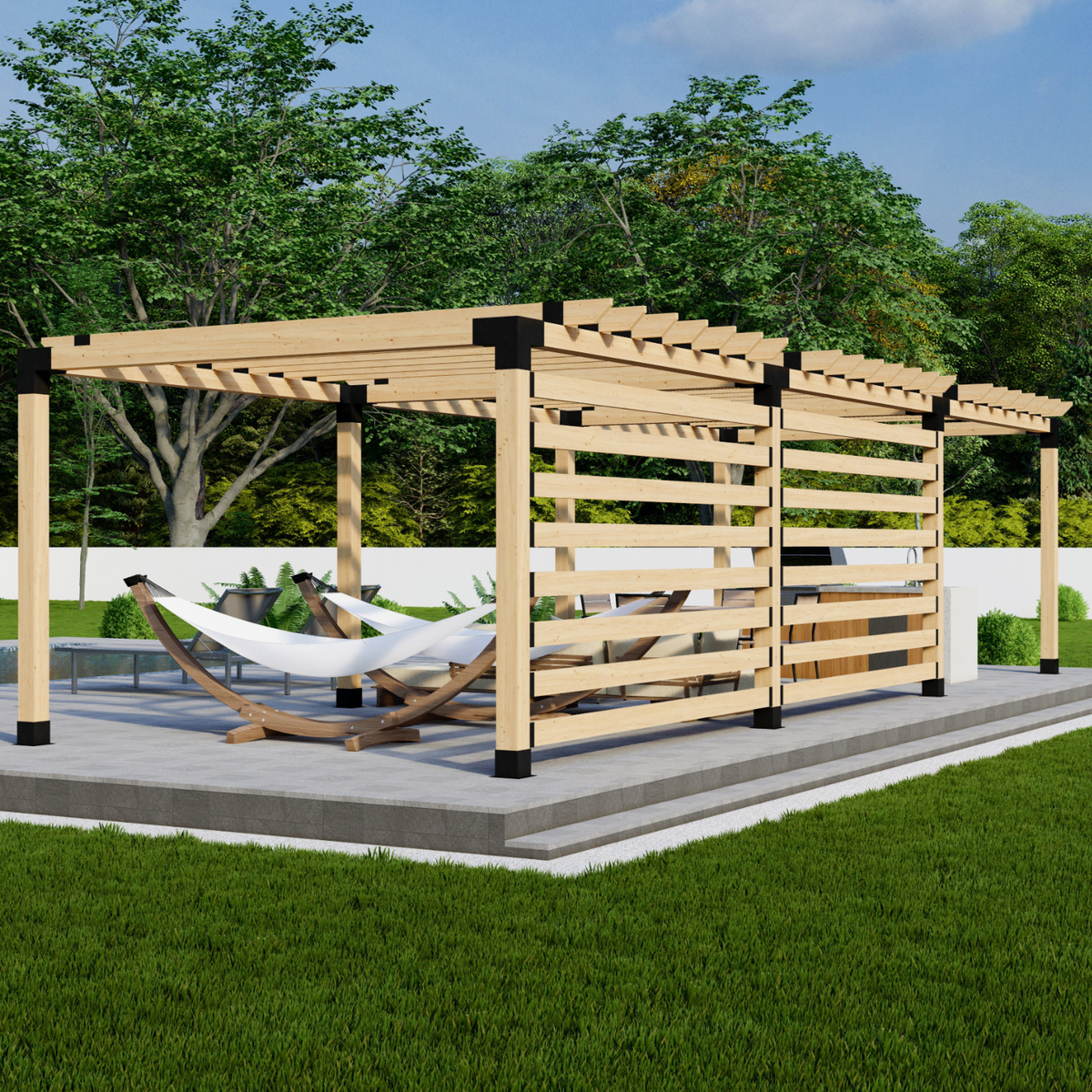 Huge Pergola Kit w/ 4x4 or 6x6 Brackets