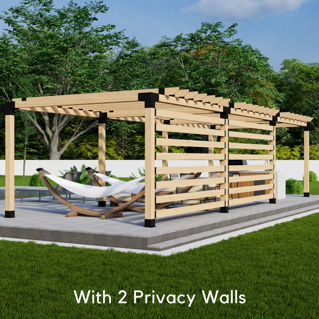 Kit to Build a Free-Standing Pergola in Middle of Yard