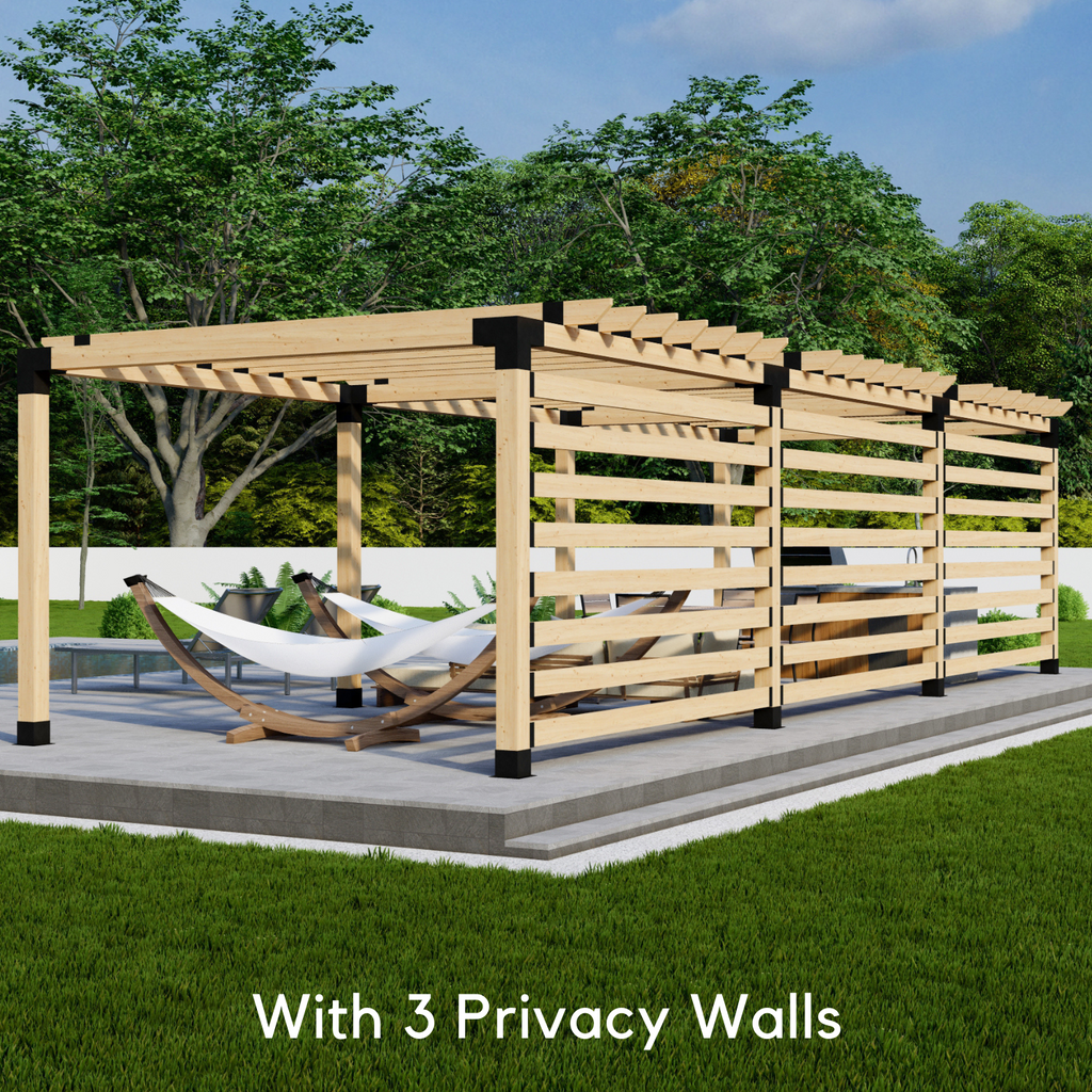 Kit to Build a Free-Standing Pergola in Middle of Yard