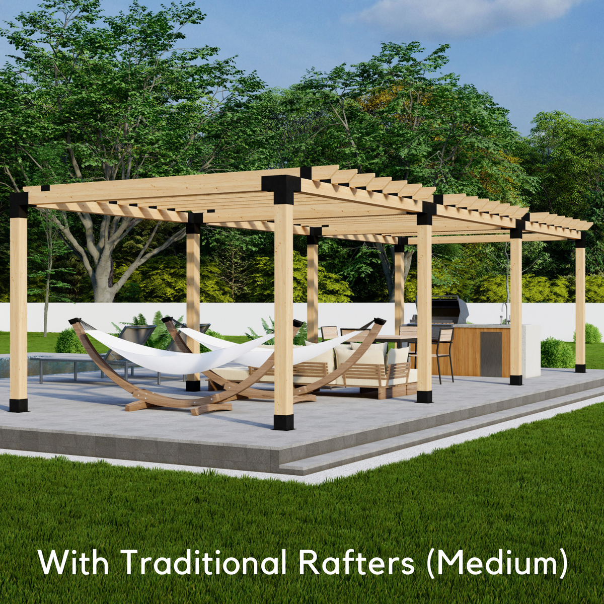 Bracket Kit for a Pergola Wooden Frame
