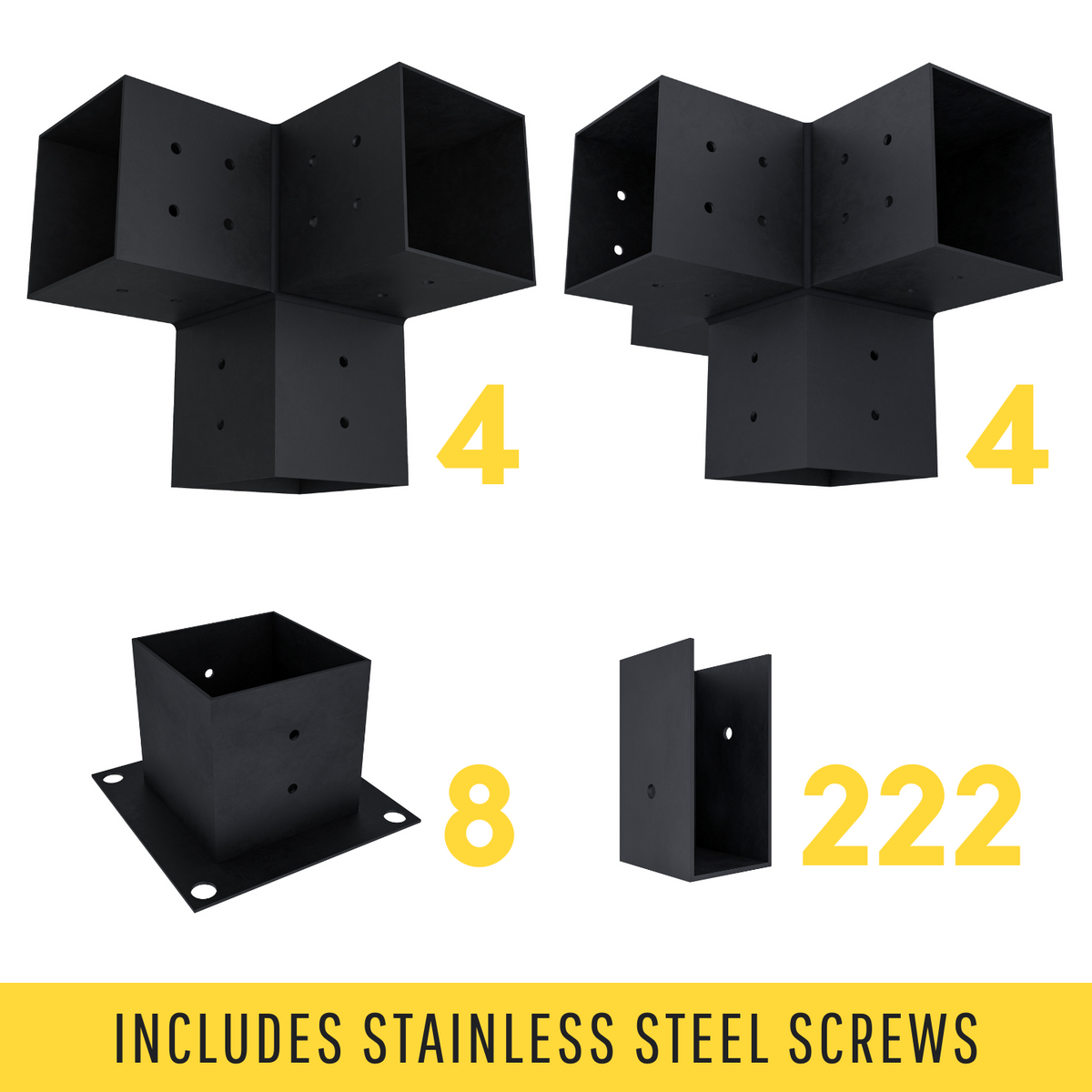 Hardware Kit for Building a Wood Patio Pergola