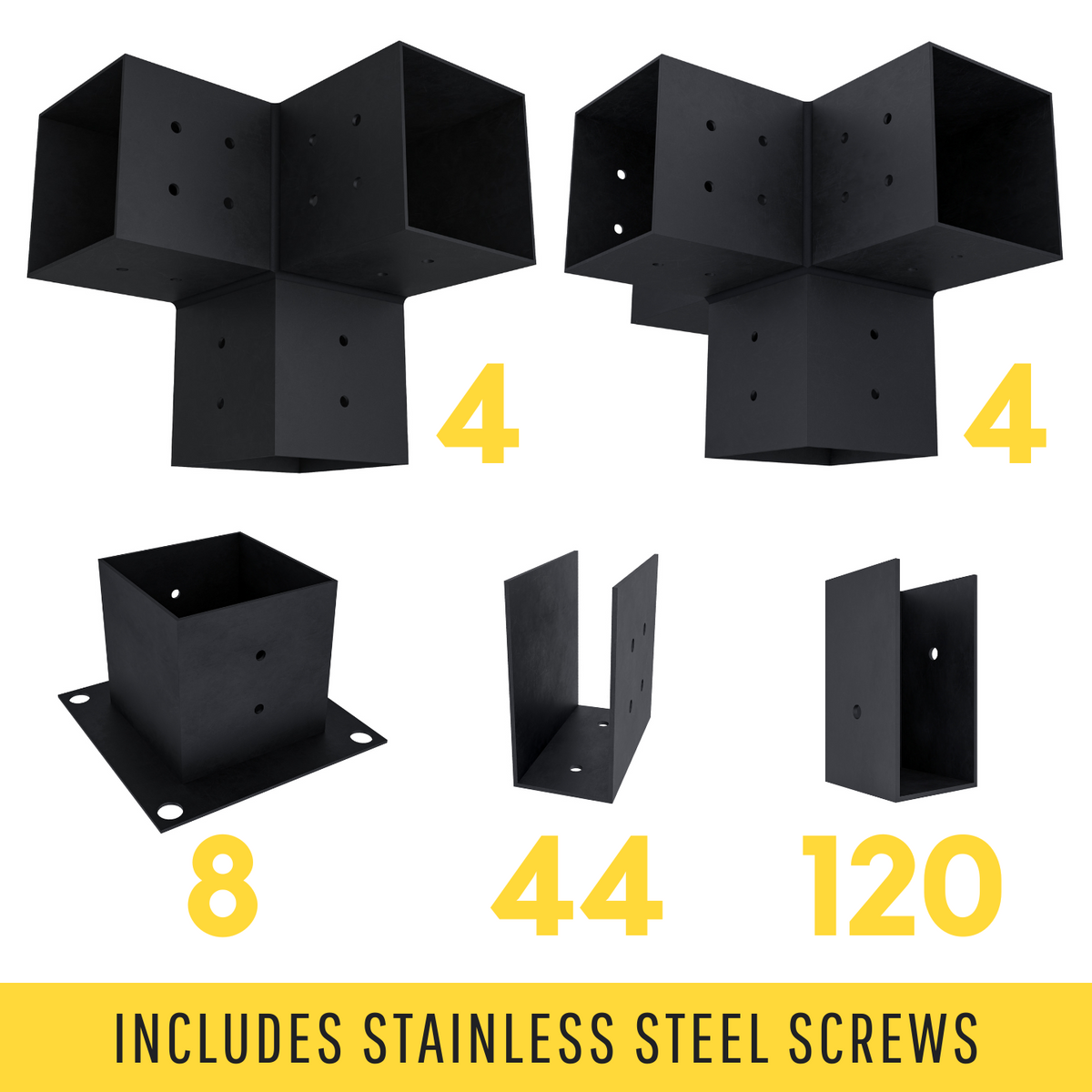 Bracket Kit for Building a Patio Wooden Pergola