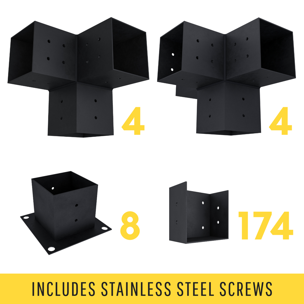 Bracket Kit for Deck Pergola With Roof