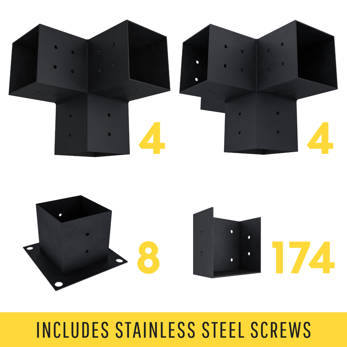 Bracket Kit for Deck Pergola With Roof