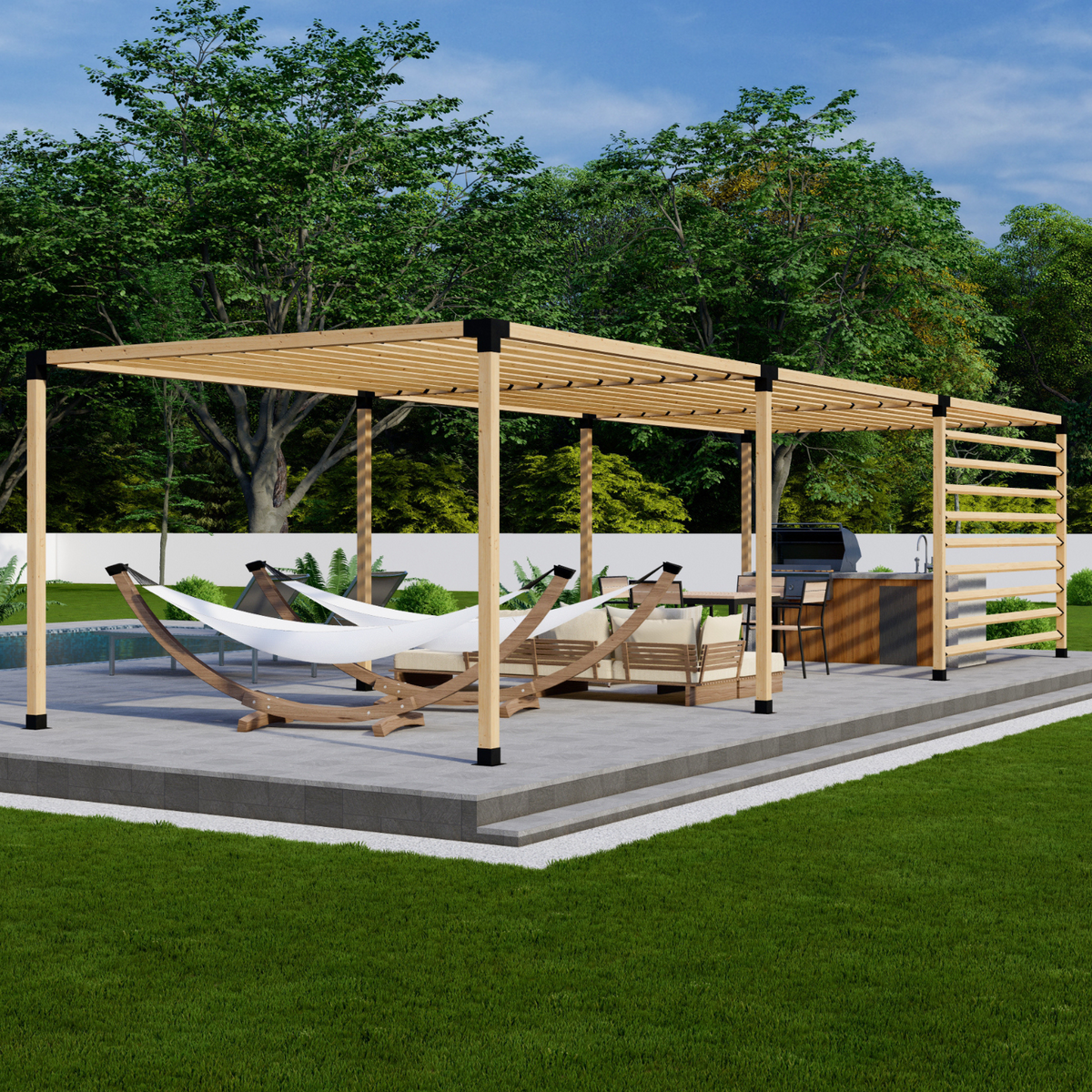 Bracket Kit for Building a Wood Freestanding Pergola