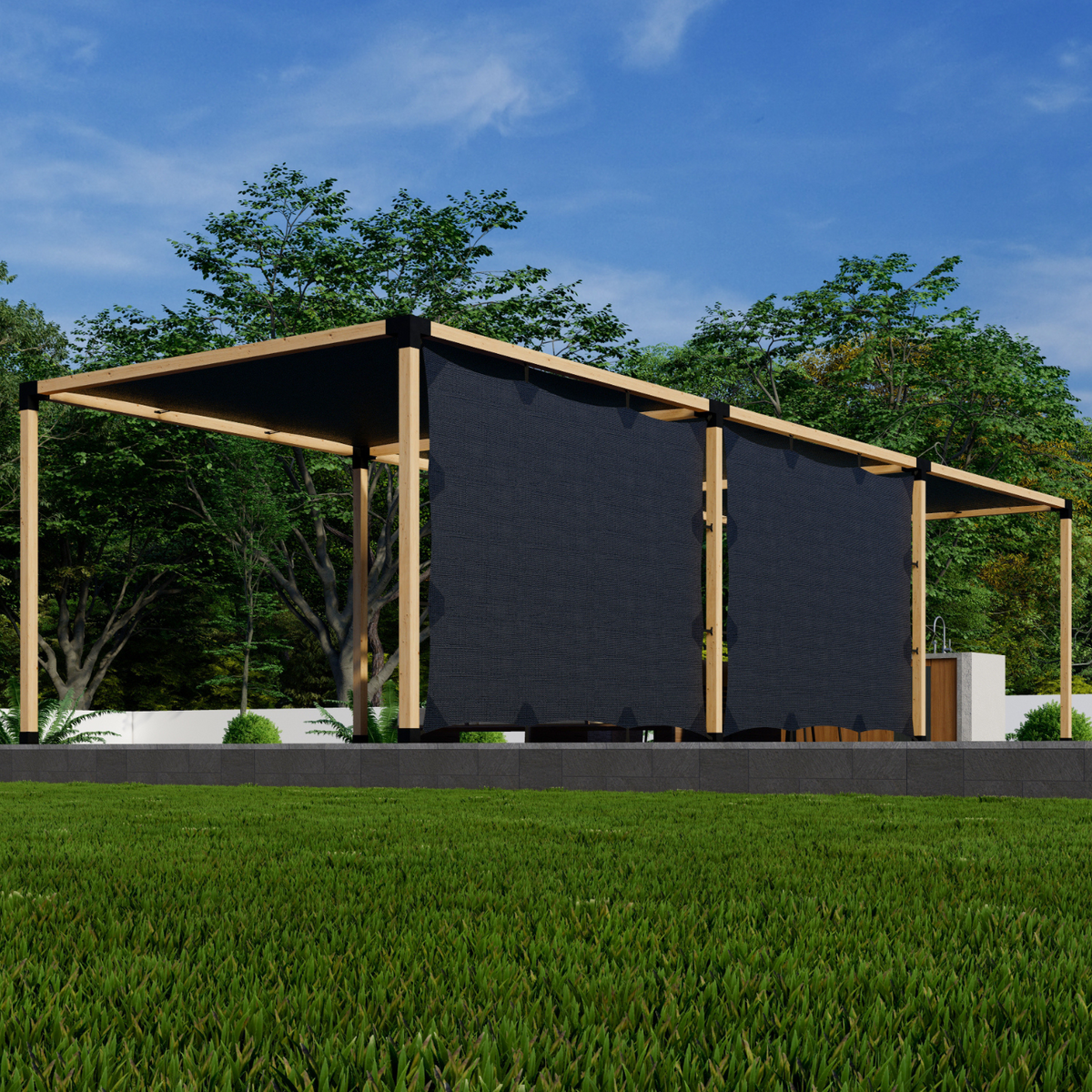 Canvas Roof Pergola Kit