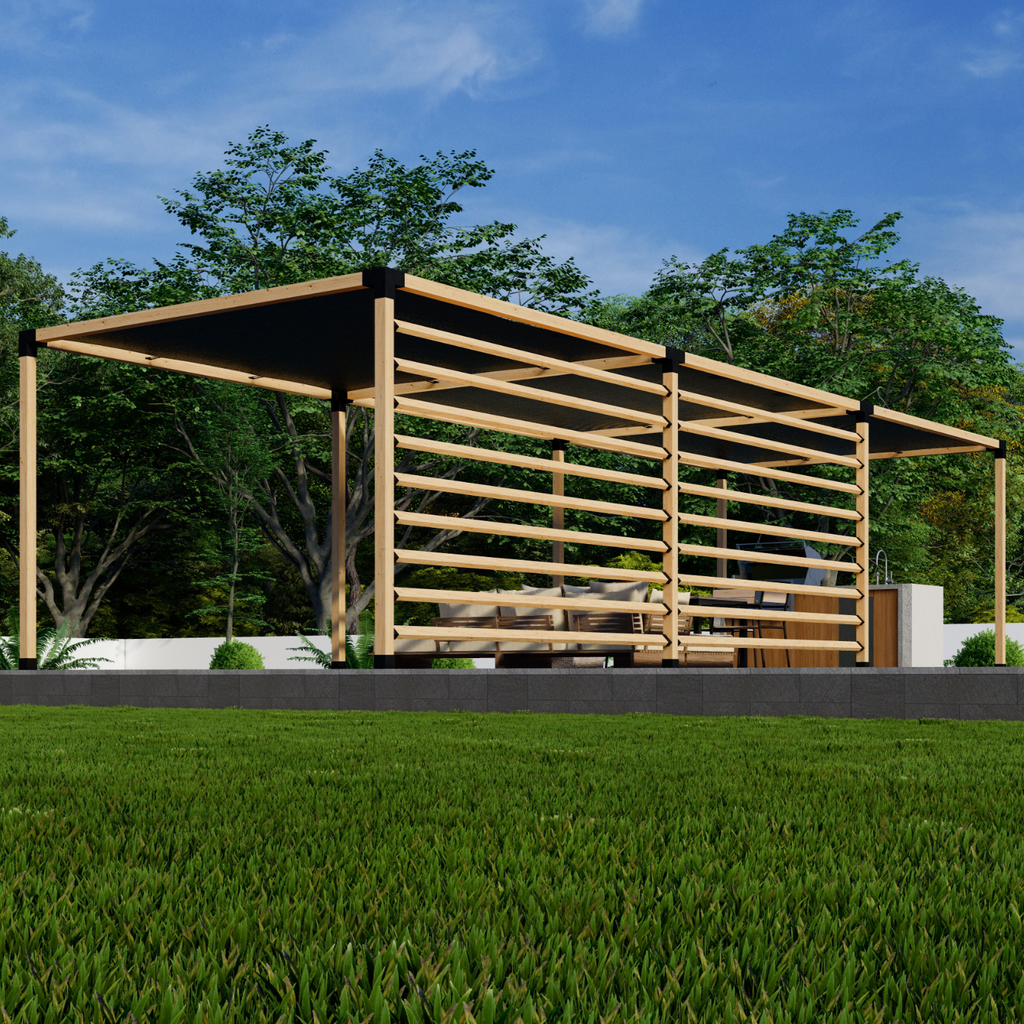 Kit for Building a Pergola Over Concrete Patio