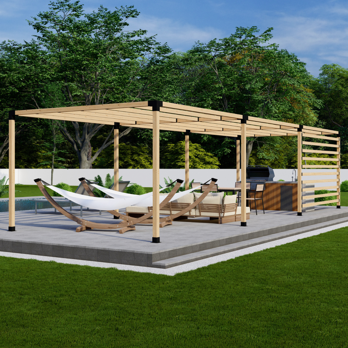 Kit for Building a Free-Standing Pergola