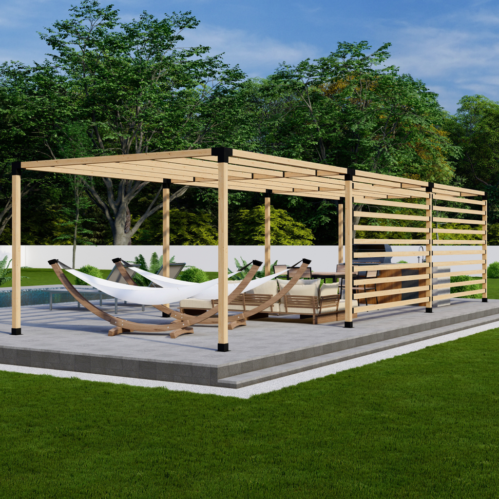 Pergola Black Metal Brackets Kit