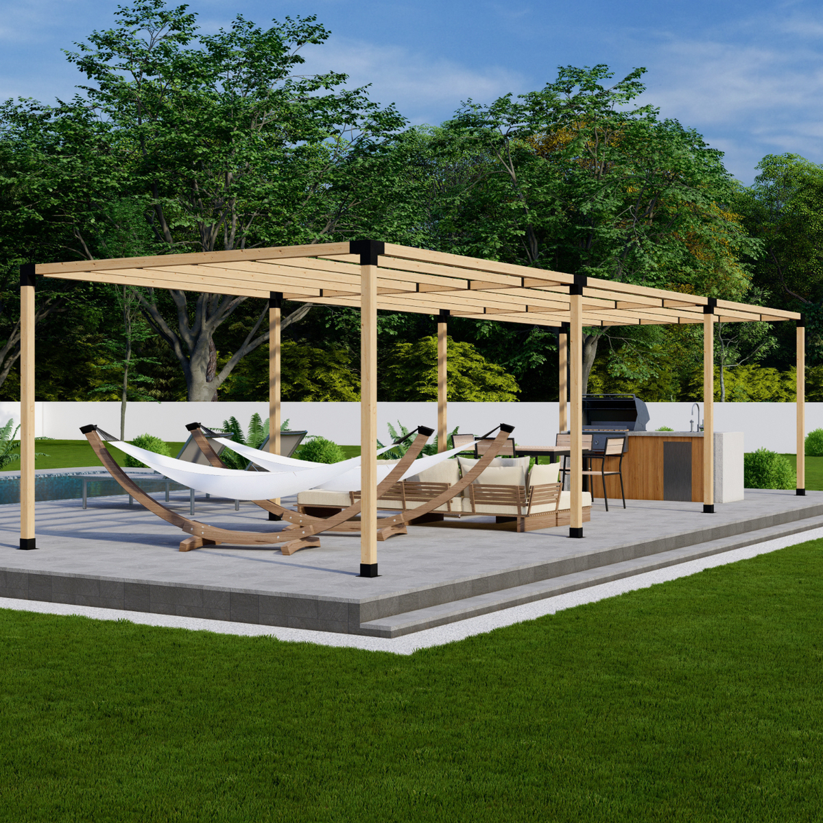 Kit for a Pergola Not Attached to House