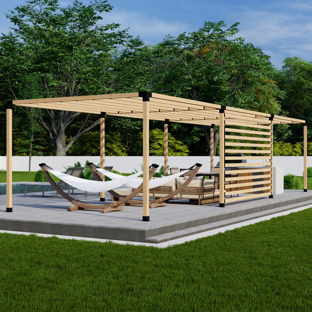 Large Outdoor Pergola Kit