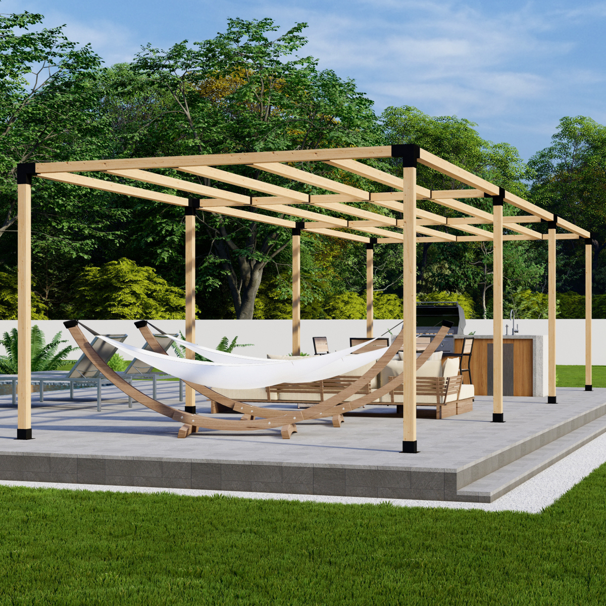 Modern Outdoor Patio Pergola Kit