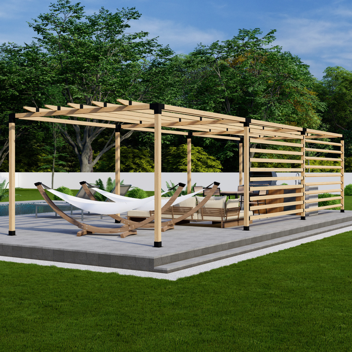 DIY Pergola Kit With Roof