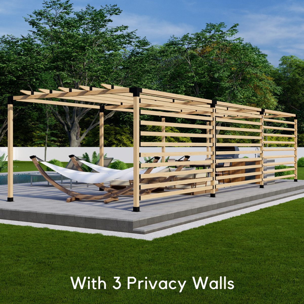 DIY Kit for a Backyard Pergola With Roof