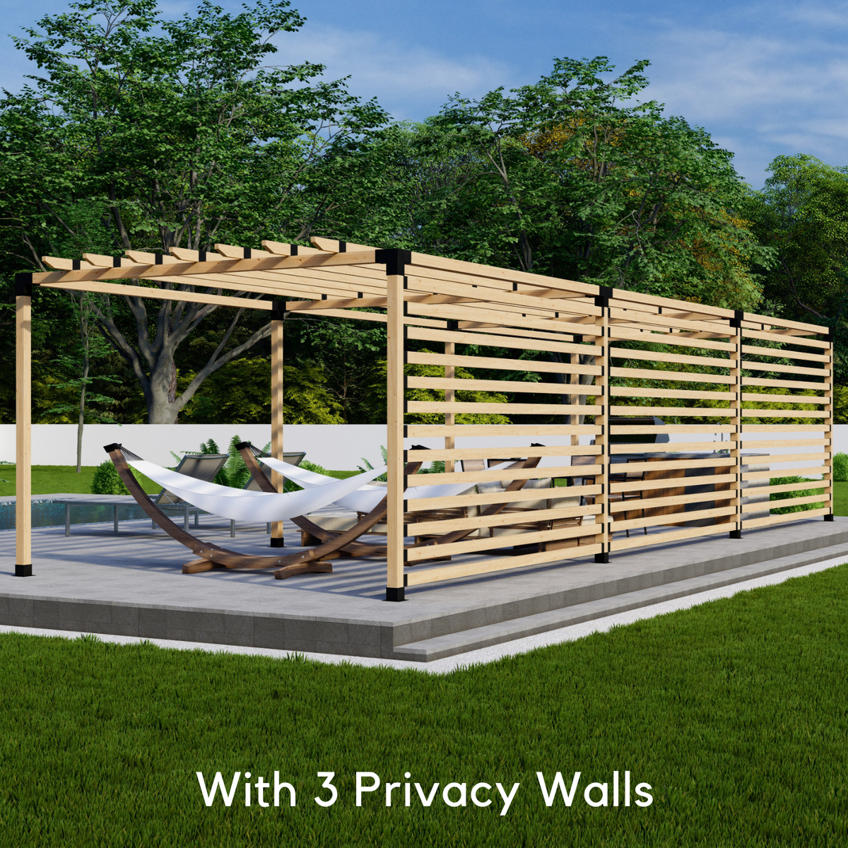 Patio or Pool Deck Pergola Kit