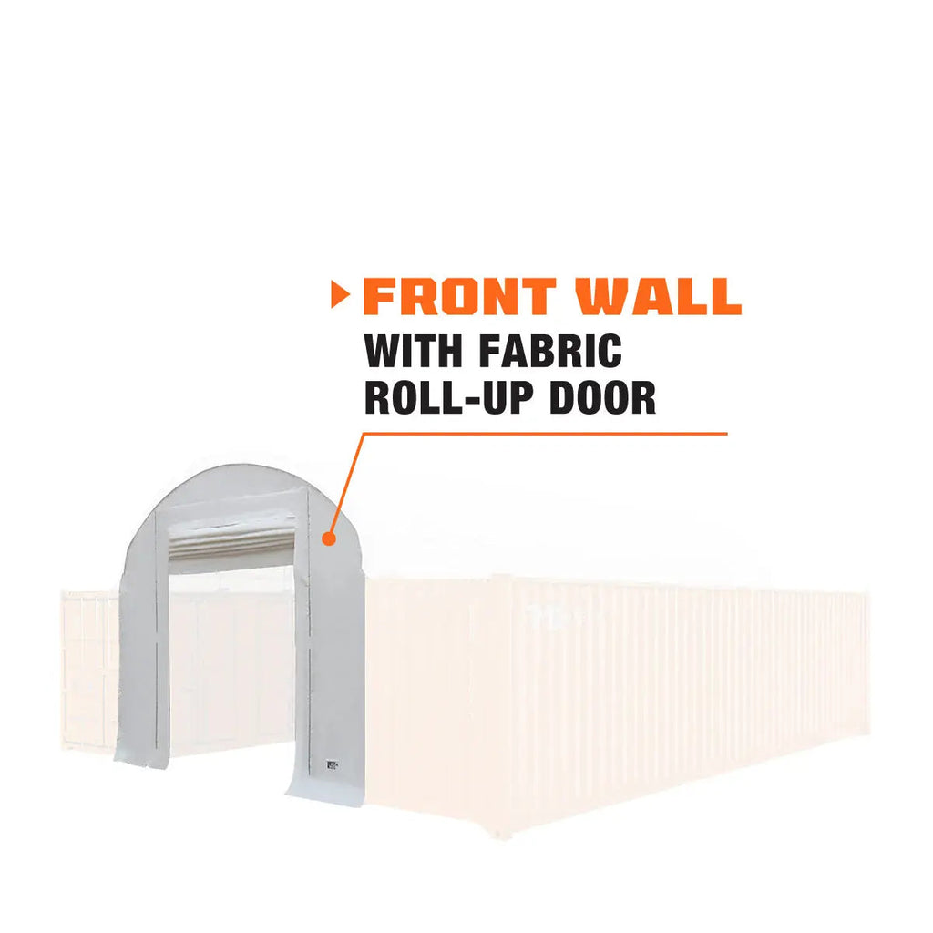 Front End Wall Kit, Compatible with TMG-DT2041CV container shelters installed with the high cube containers (9'6"), TMG-DT20FW9V