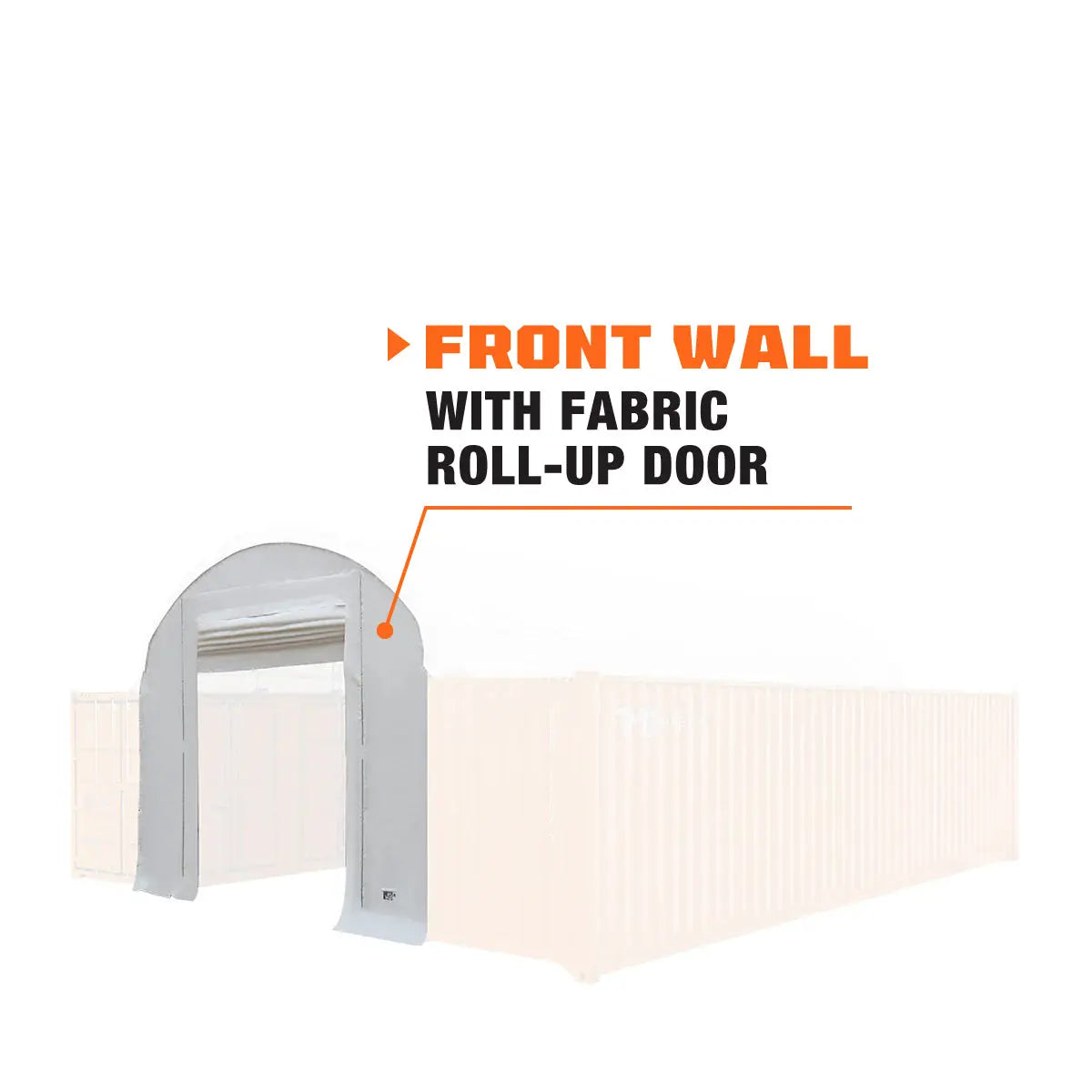 Front End Wall Kit, Compatible with TMG-DT2041CV container shelters installed with the high cube containers (9'6"), TMG-DT20FW9V