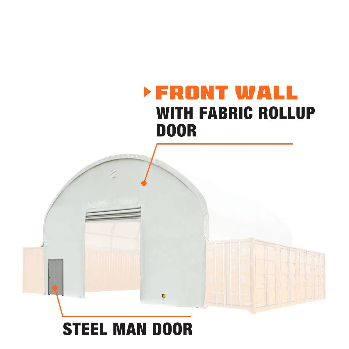 Front End Wall Kit (for 8'6" Standard Containers) for TMG-DT4041C and DT4041CF Container Shelters, TMG-DT40FW8V