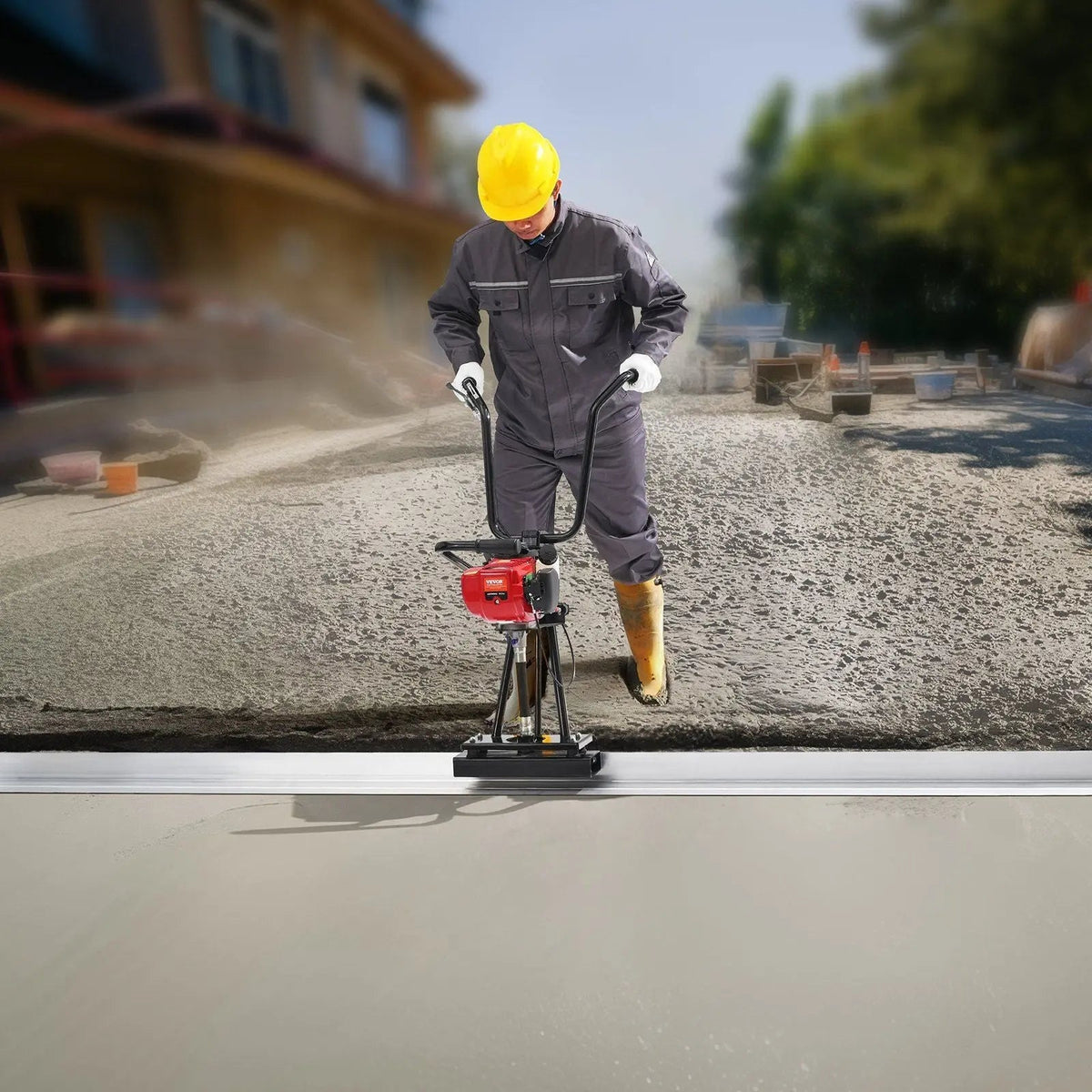Gas Concrete Screed, 4-Stroke Vibrating Motor, Heavy-Duty Paving Tool, Smooth Finishing Performance, DOBA-GCS4