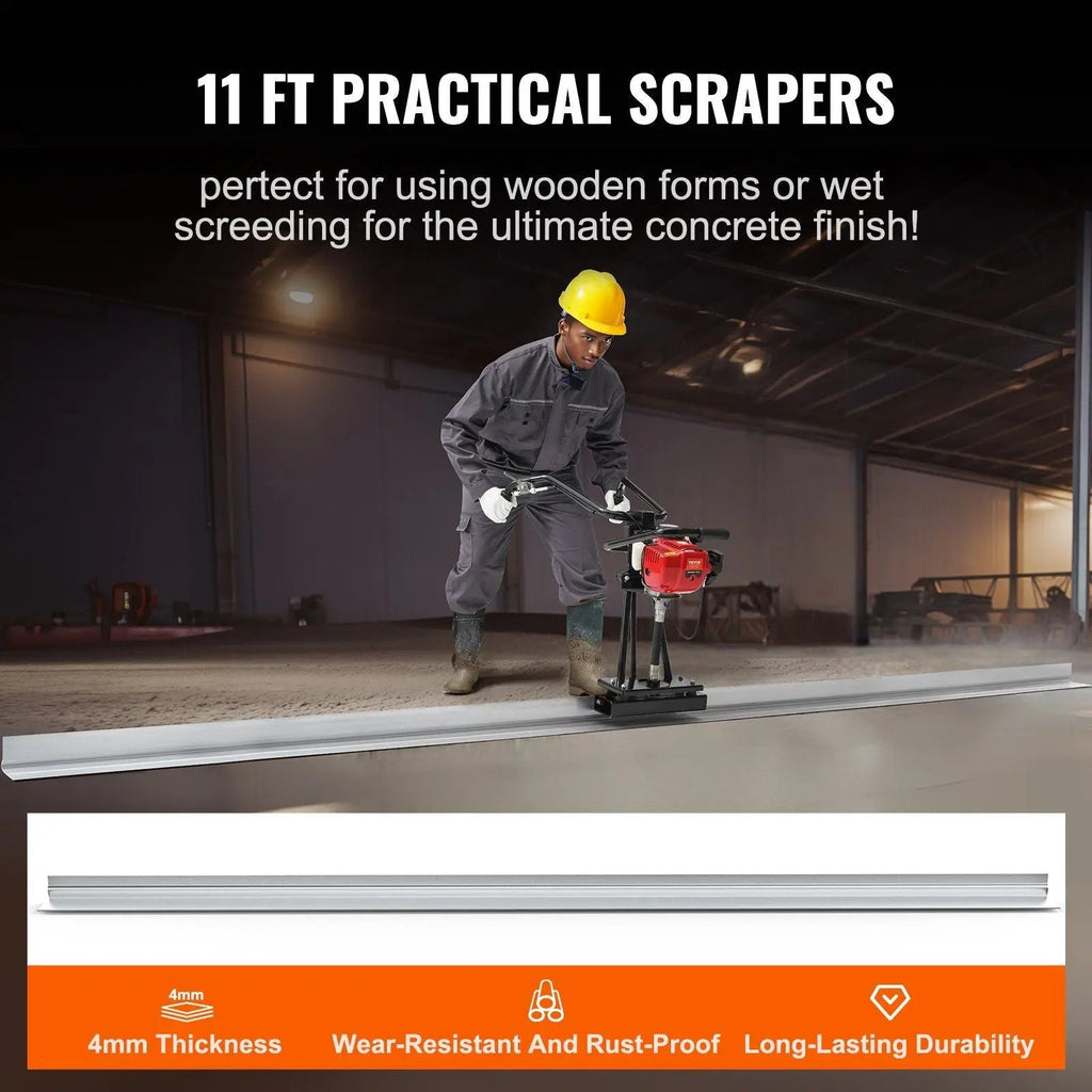 Gas Concrete Screed, 4-Stroke Vibrating Motor, Heavy-Duty Paving Tool, Smooth Finishing Performance, DOBA-GCS4