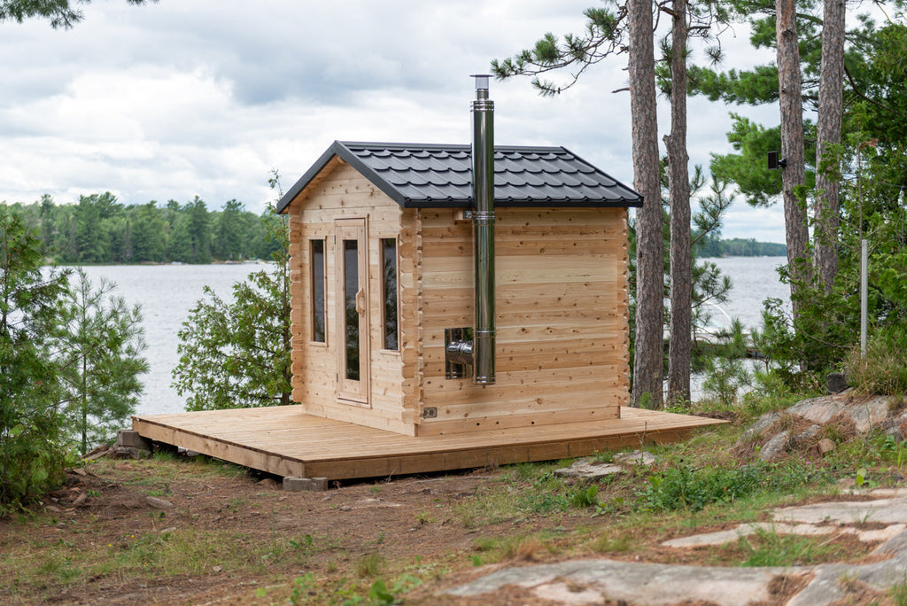 Dundalk LeisureCraft Georgian – Sauna cabine avec terrasse