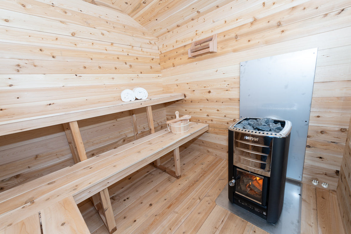 Dundalk LeisureCraft Georgian – Sauna cabine avec terrasse