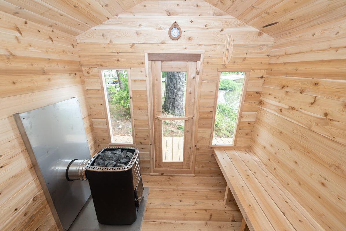 Dundalk LeisureCraft Georgian – Sauna cabine avec terrasse