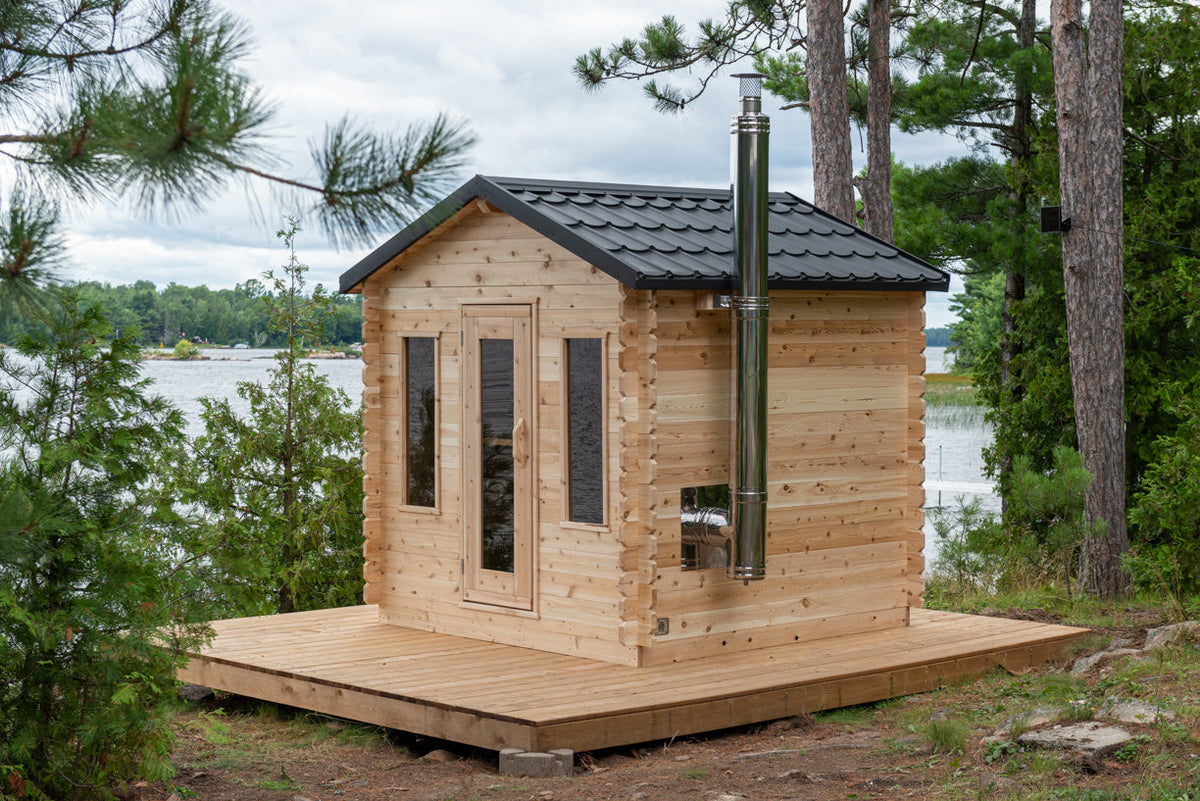 Dundalk LeisureCraft Georgian – Sauna cabine avec terrasse
