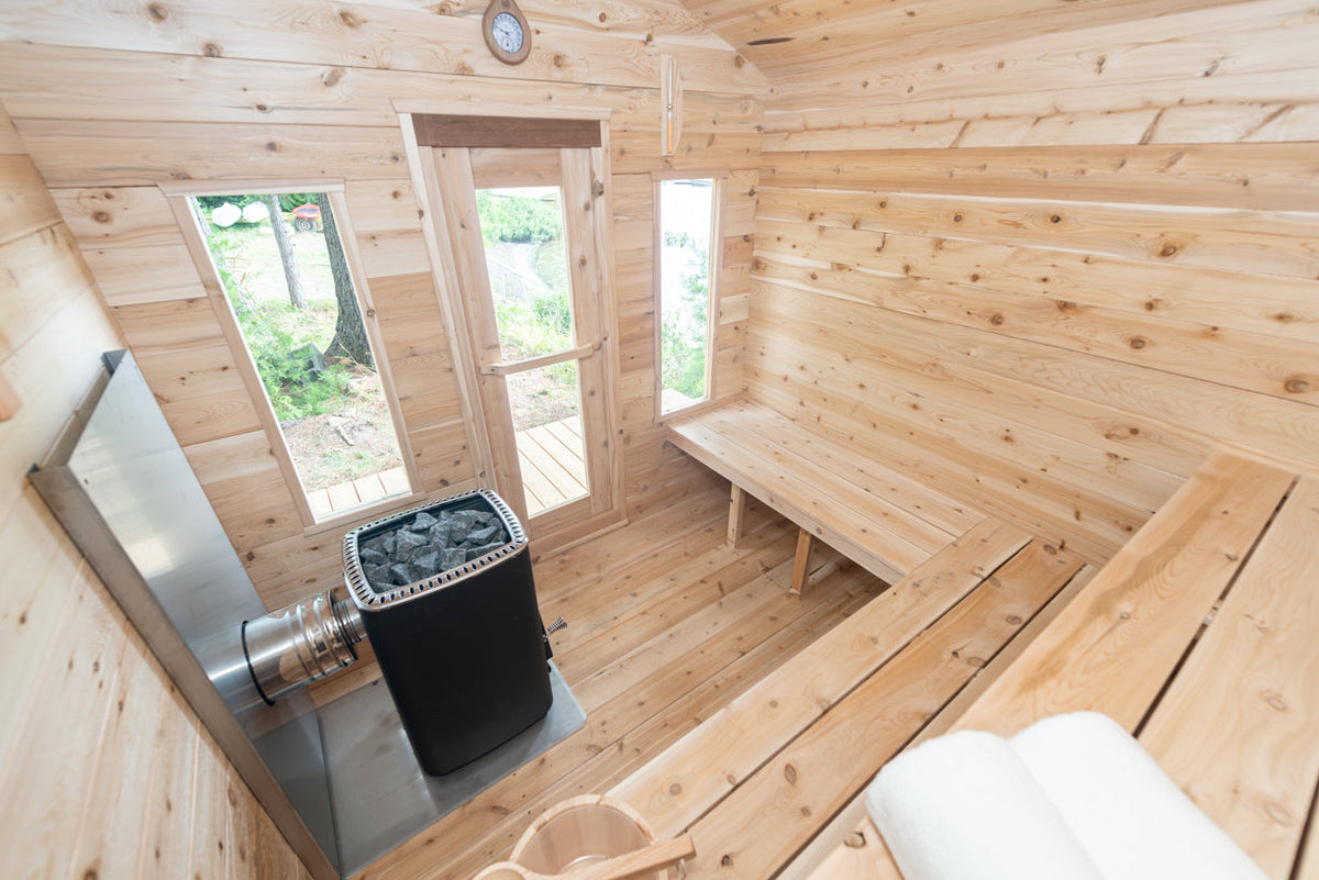 Dundalk LeisureCraft Georgian – Sauna cabine avec terrasse