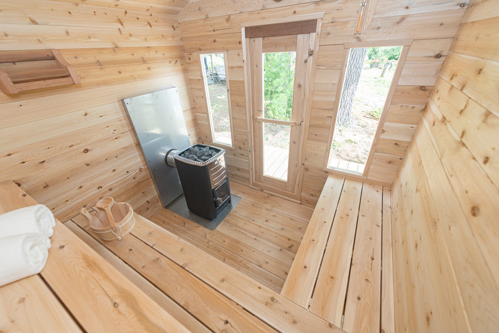 Dundalk LeisureCraft Georgian – Sauna cabine avec terrasse
