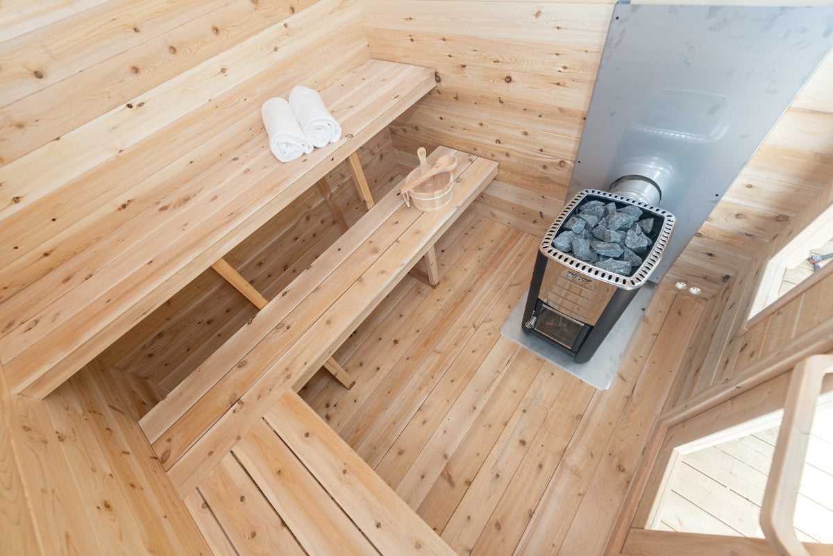 Dundalk LeisureCraft Georgian – Sauna cabine avec terrasse