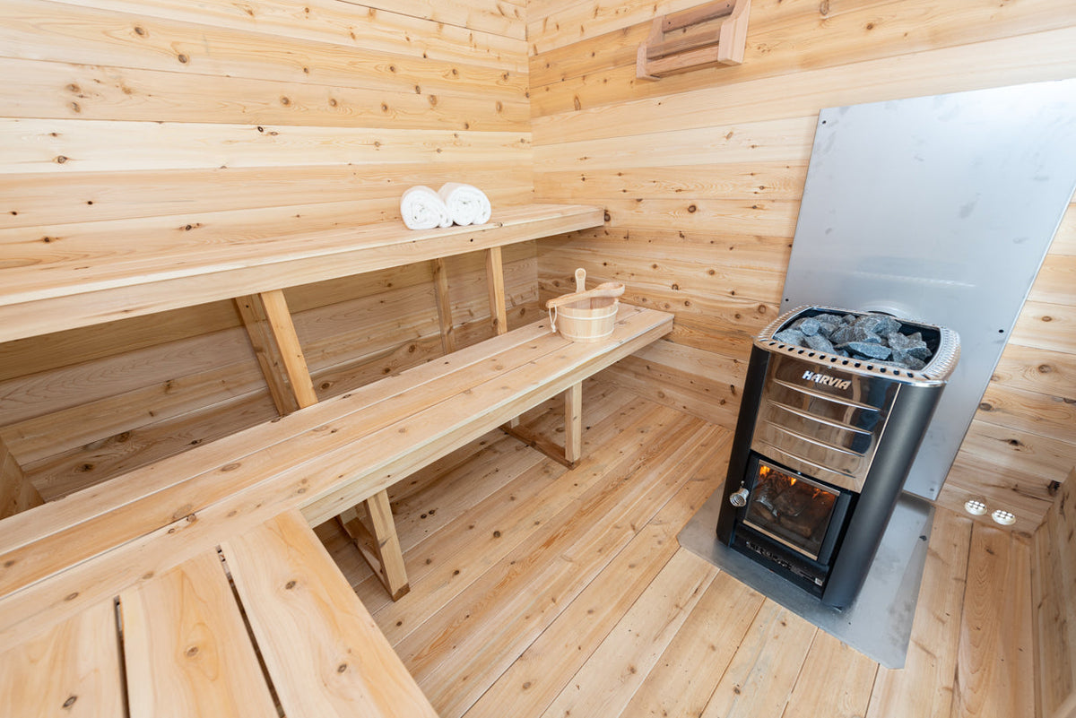 Dundalk LeisureCraft Georgian – Sauna cabine avec terrasse