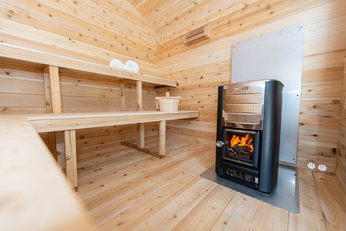 Dundalk LeisureCraft Georgian – Sauna cabine avec terrasse