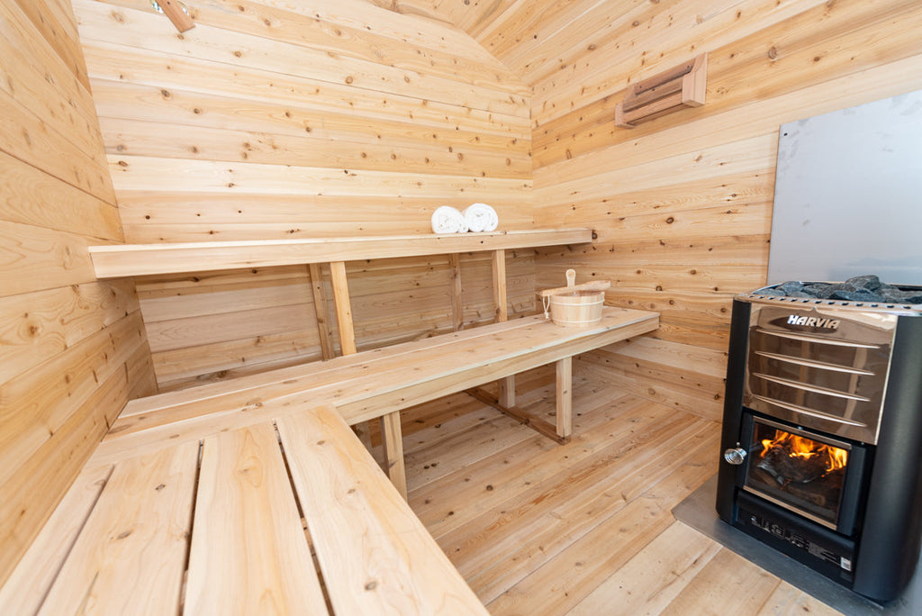 Dundalk LeisureCraft Georgian – Sauna cabine avec terrasse