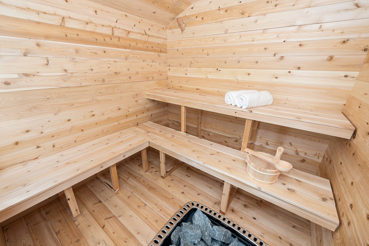Dundalk LeisureCraft Georgian – Sauna cabine avec terrasse