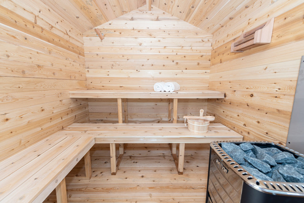 Dundalk LeisureCraft Georgian – Sauna cabine avec terrasse