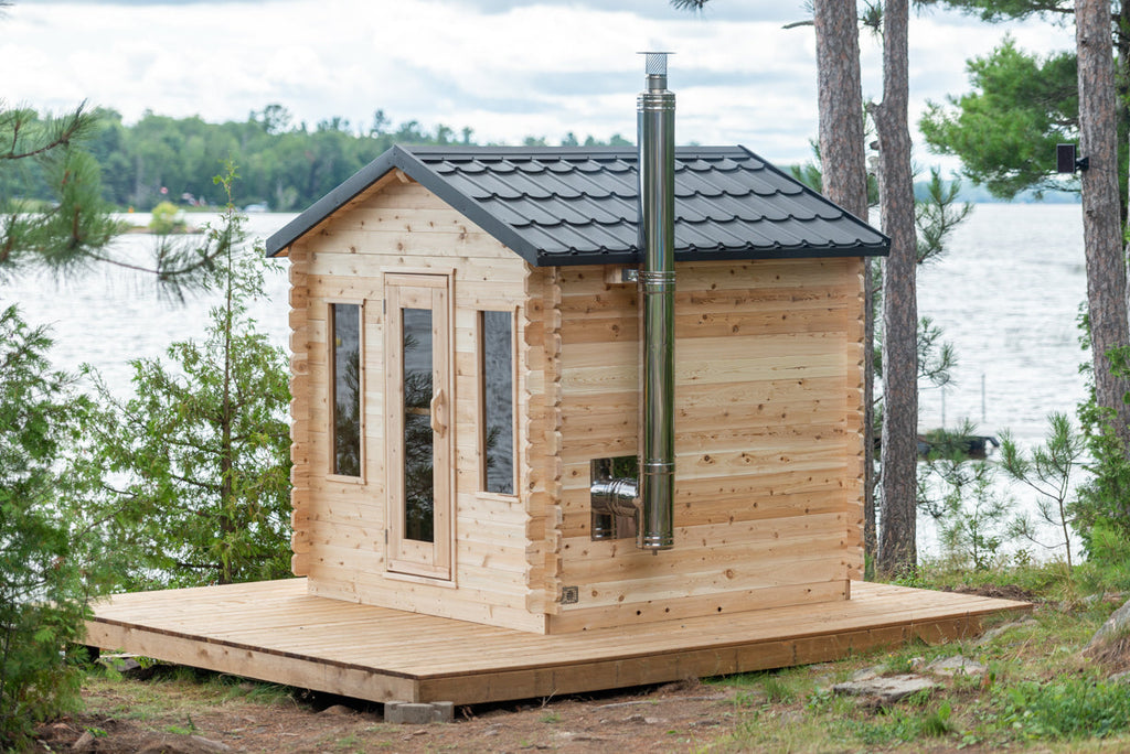 Dundalk LeisureCraft Georgian – Sauna cabine avec terrasse