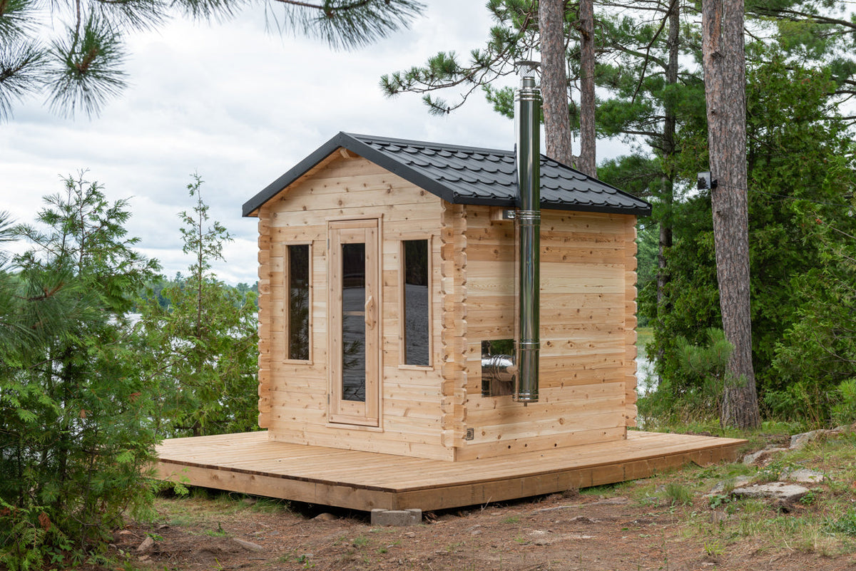 Dundalk LeisureCraft Georgian – Sauna cabine avec terrasse