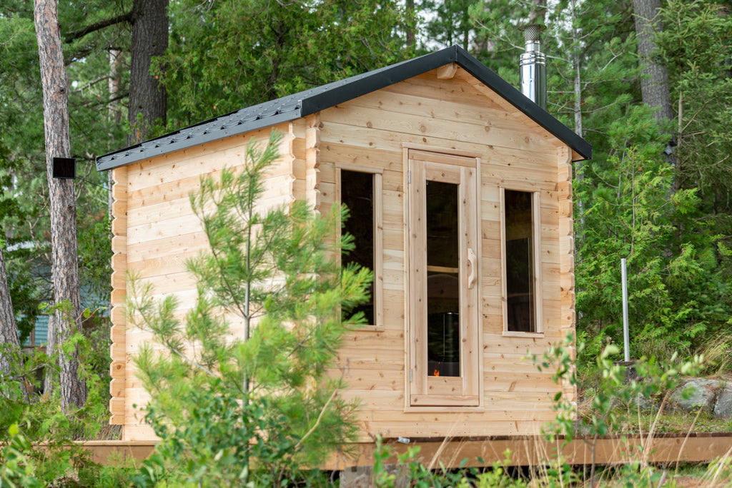 Dundalk LeisureCraft Georgian – Sauna cabine avec terrasse