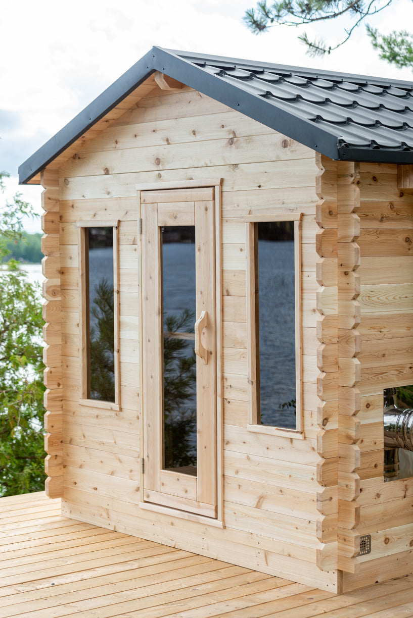 Dundalk LeisureCraft Georgian – Sauna cabine avec terrasse