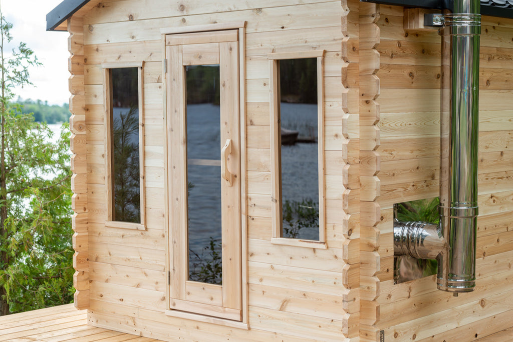 Dundalk LeisureCraft Georgian – Sauna cabine avec terrasse