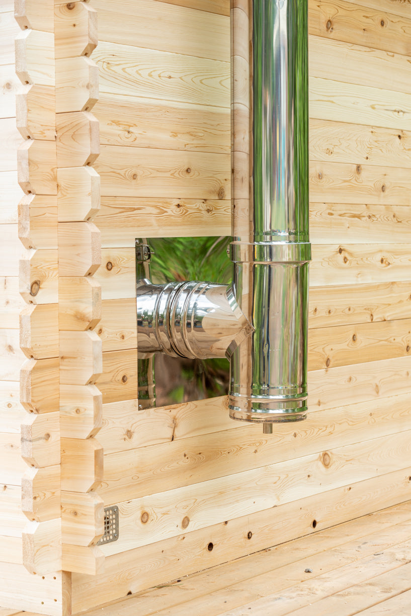 Dundalk LeisureCraft Georgian – Sauna cabine avec terrasse