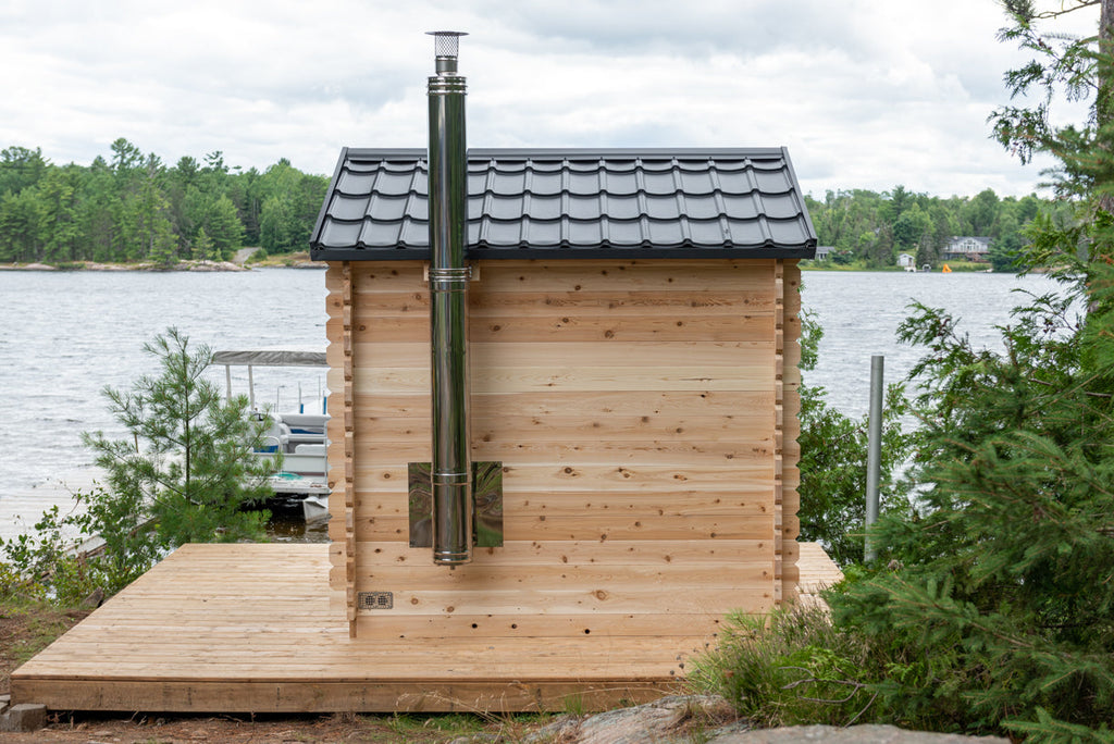 Dundalk LeisureCraft Georgian – Sauna cabine avec terrasse