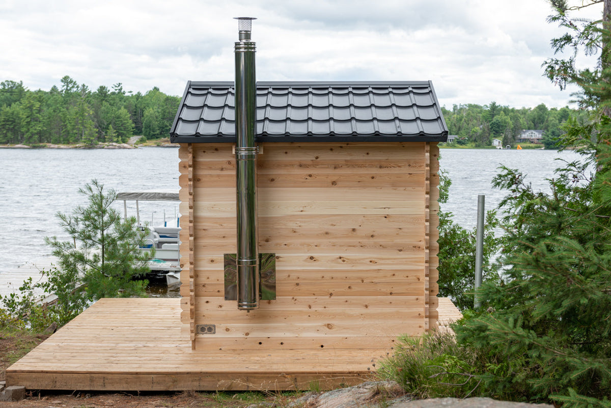 Dundalk LeisureCraft Georgian – Sauna cabine avec terrasse