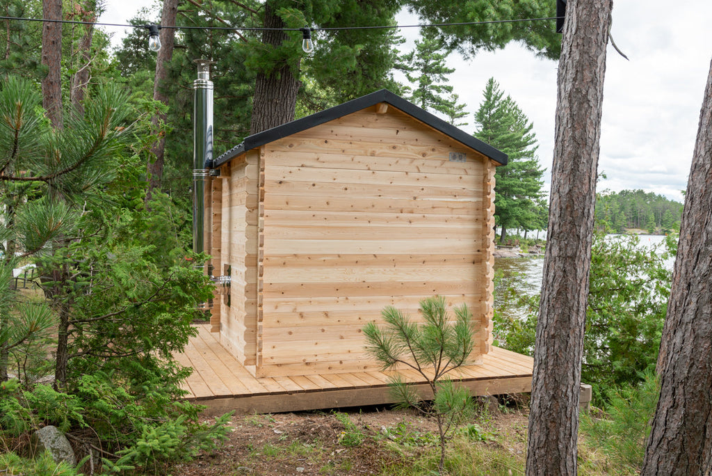 Dundalk LeisureCraft Georgian – Sauna cabine avec terrasse