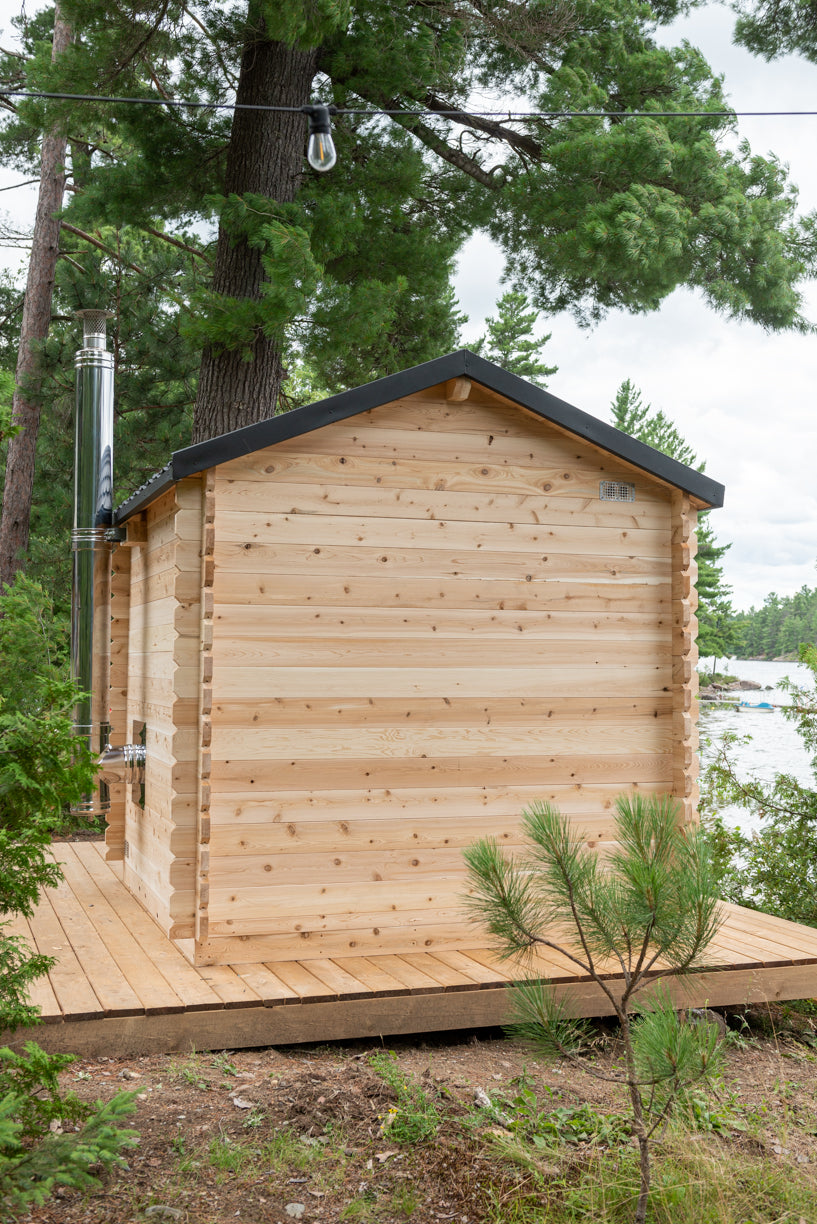 Dundalk LeisureCraft Georgian – Sauna cabine avec terrasse