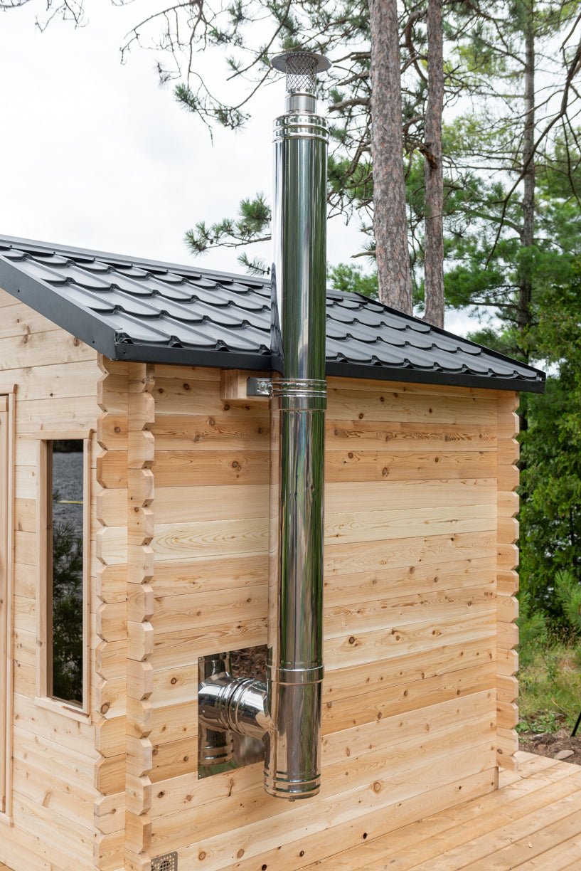 Dundalk LeisureCraft Georgian – Sauna cabine avec terrasse