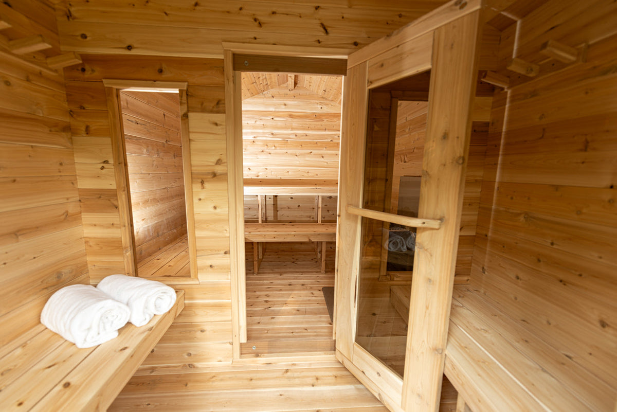 Dundalk LeisureCraft CT – Sauna cabine Georgian avec vestiaire